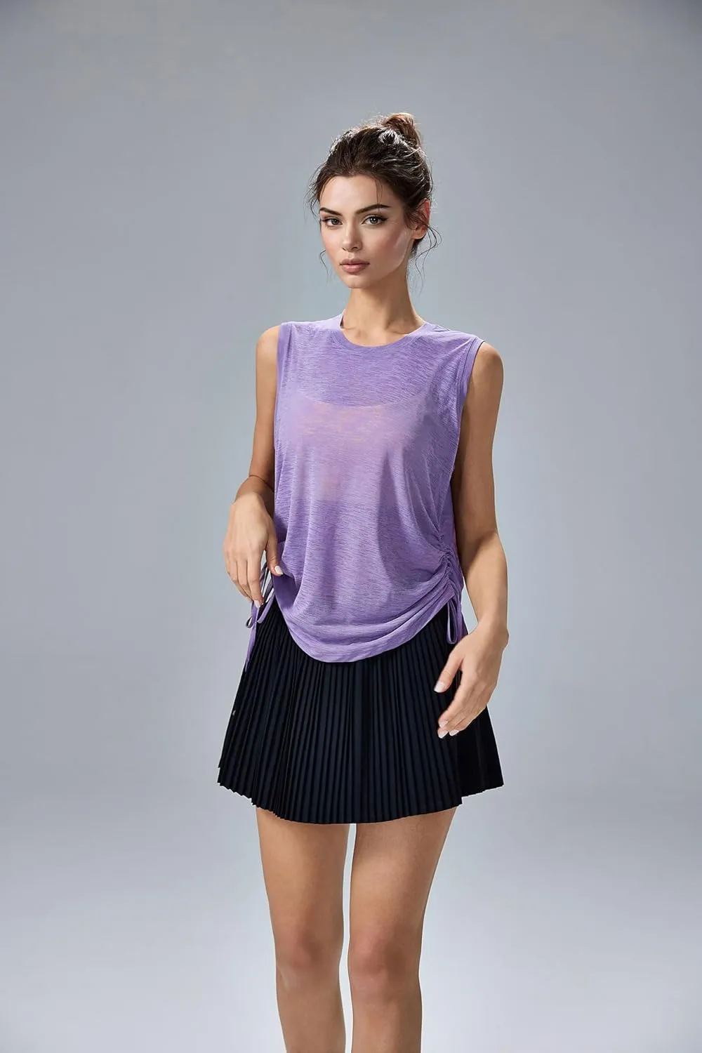 altiland Womens' Cool Feeling Pleated Tennis Athletic Running Mini Skirts with Shorts & Pocket 3"