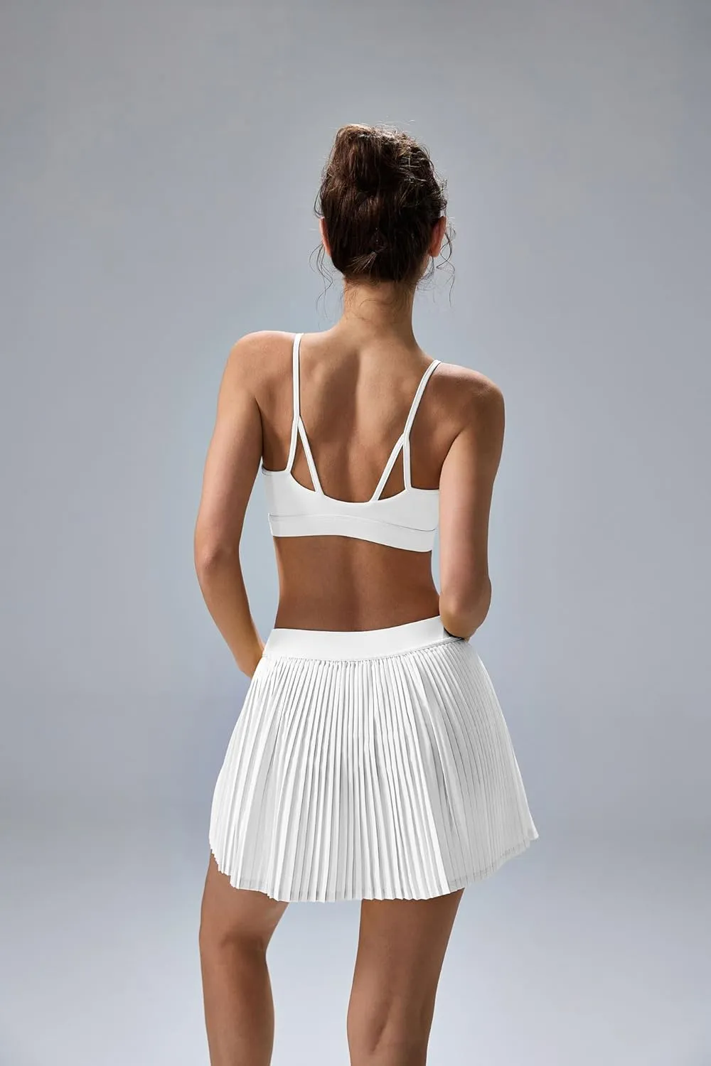 altiland Womens' Cool Feeling Pleated Tennis Athletic Running Mini Skirts with Shorts & Pocket 3"