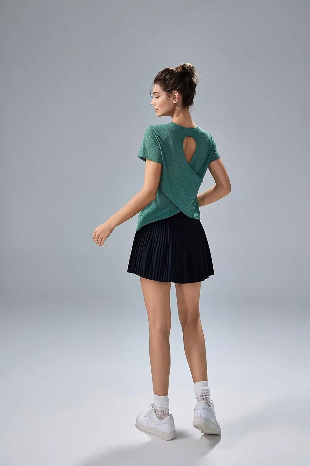 altiland Womens' Cool Feeling Pleated Tennis Athletic Running Mini Skirts with Shorts & Pocket 3"