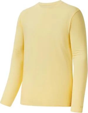 BASSDASH Men's Ultra Soft Cotton Blend UPF 50  Long Sleeve Fishing Shirt UV Sun Protection Casual Performance Tee