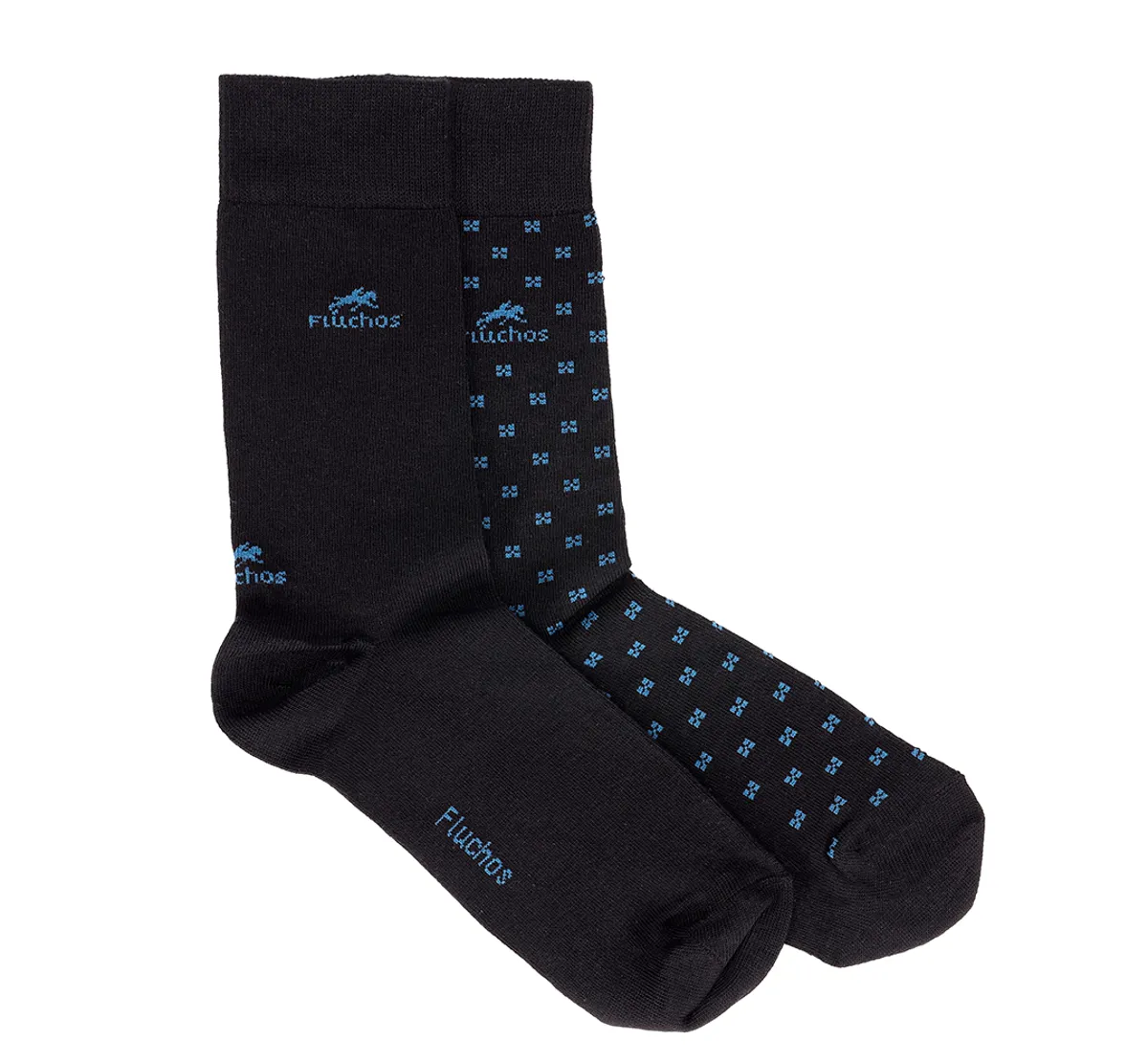 CA0009 Calcetines Largos Azules y Cuadros