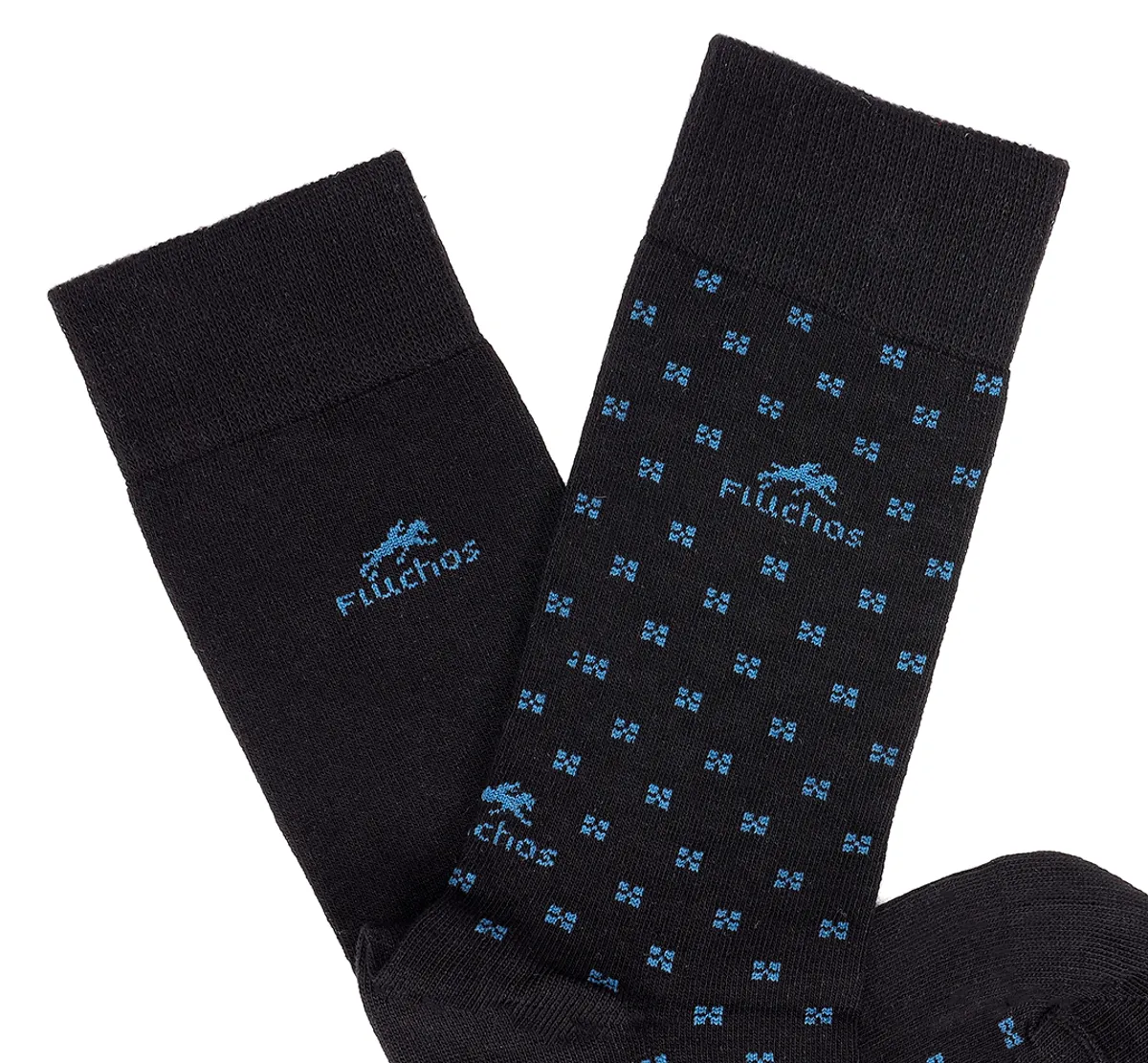 CA0009 Calcetines Largos Azules y Cuadros