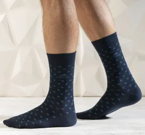 CA0009 Calcetines Largos Azules y Cuadros