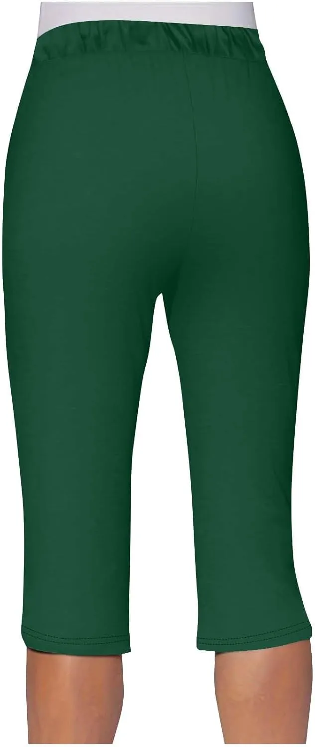 Capris for Women with Pockets High Waisted Drawstring Casual Capris Quick Dry Summer Outdoor Sports Cropped Yoga Pants