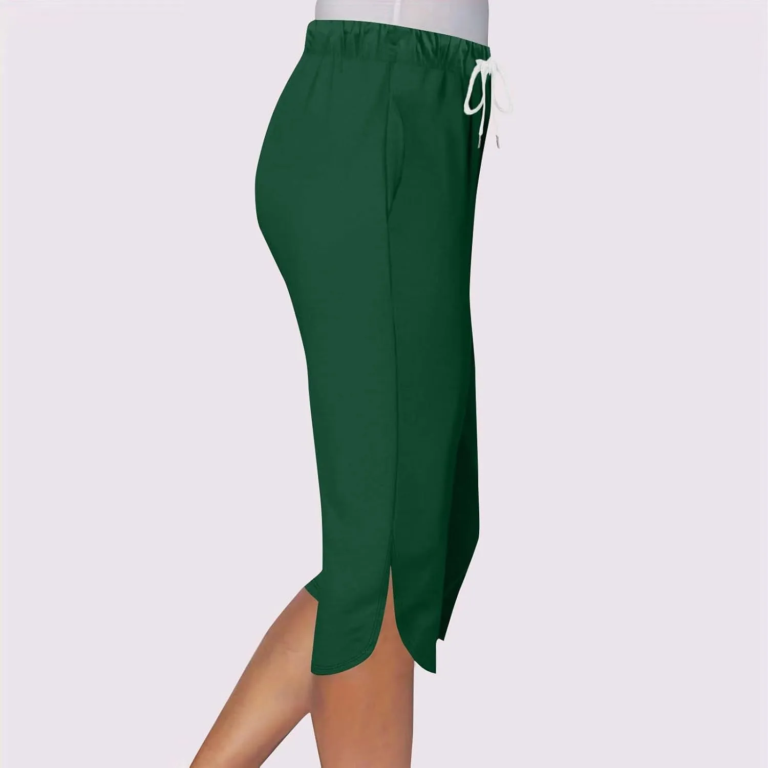 Capris for Women with Pockets High Waisted Drawstring Casual Capris Quick Dry Summer Outdoor Sports Cropped Yoga Pants