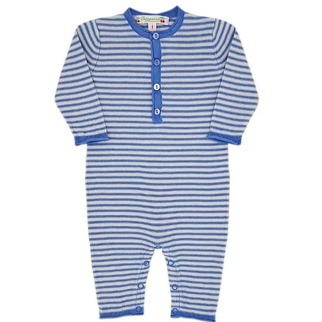 Combinaison rayures bleu gris