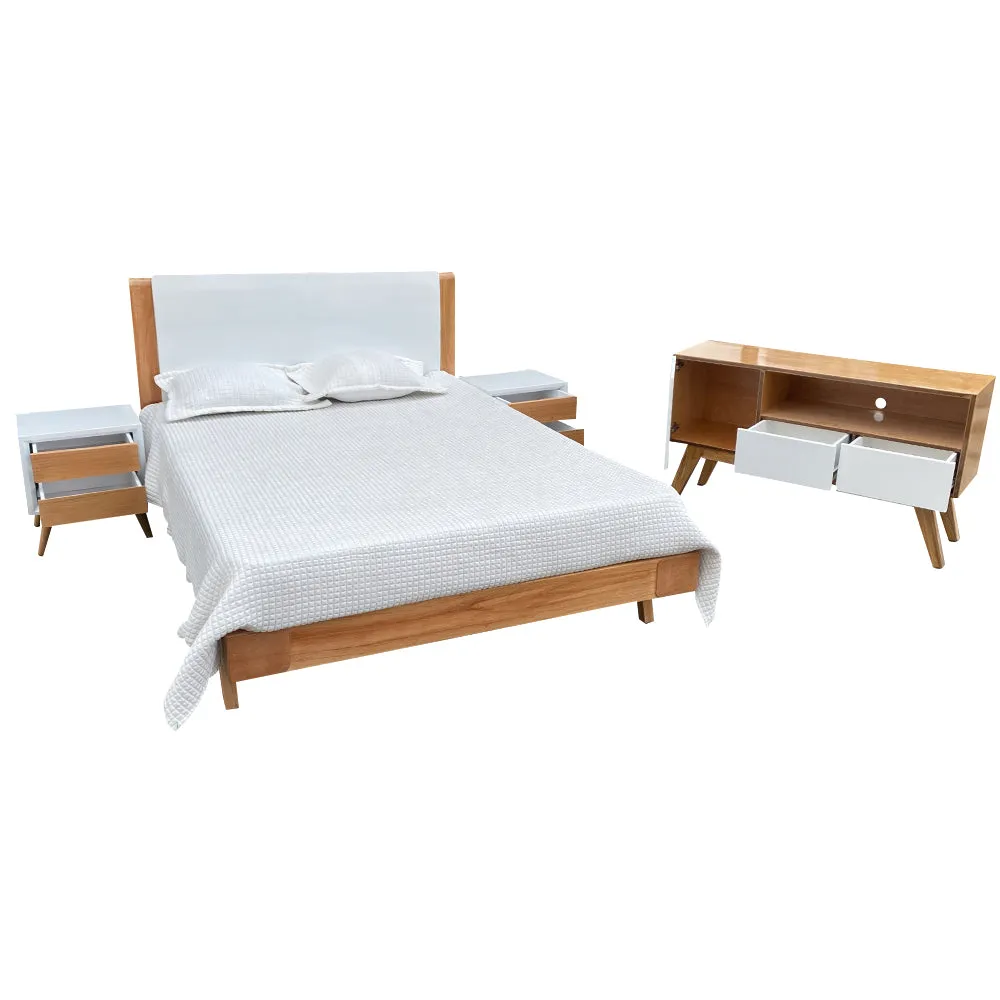 Combo Cama   Mesas   Mueble Escandinavo Escandinavo   Colchón Ortopiedoco