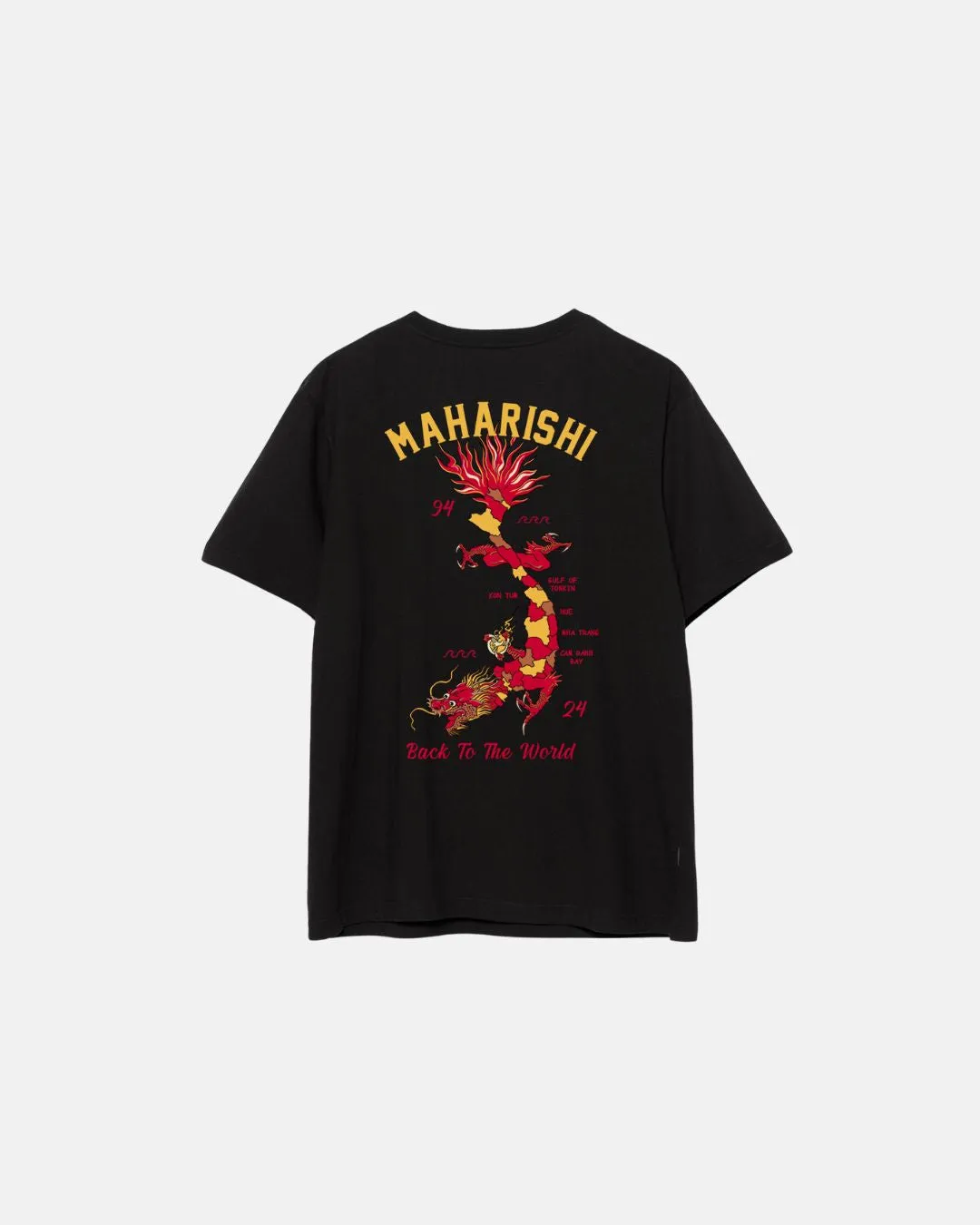 Dragon Map T Shirt Black
