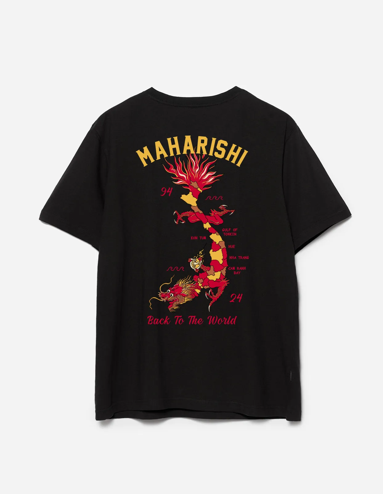 Dragon Map T Shirt Black