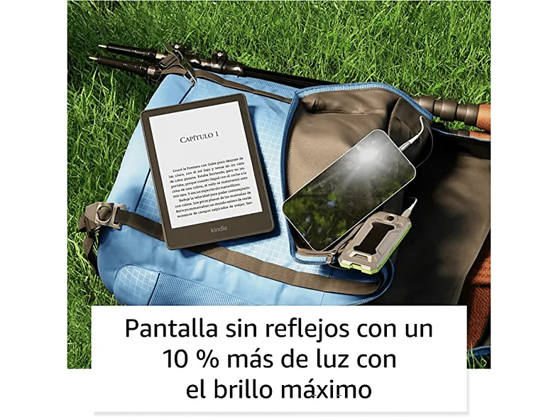 eBook - Amazon Kindle Paperwhite 2021, 6.8", 300 ppp, 16 GB, Wi-Fi, Con publicidad, Impermeable, Negro