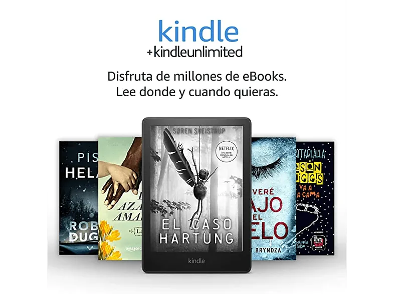 eBook - Amazon Kindle Paperwhite 2021, 6.8", 300 ppp, 16 GB, Wi-Fi, Con publicidad, Impermeable, Negro