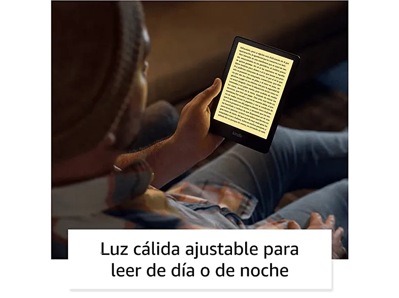 eBook - Amazon Kindle Paperwhite 2021, 6.8", 300 ppp, 16 GB, Wi-Fi, Con publicidad, Impermeable, Negro
