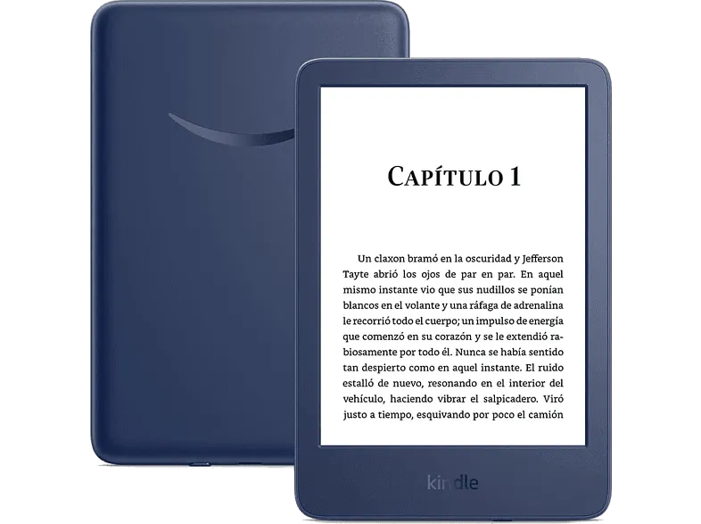 eReader - Amazon Kindle, Para eBook, 6", Doble de almacenamiento, 16 GB, 300 ppp, E-Ink, Azul vaquero