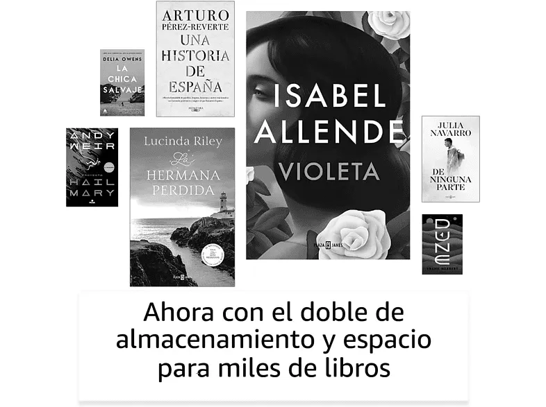 eReader - Amazon Kindle, Para eBook, 6", Doble de almacenamiento, 16 GB, 300 ppp, E-Ink, Azul vaquero