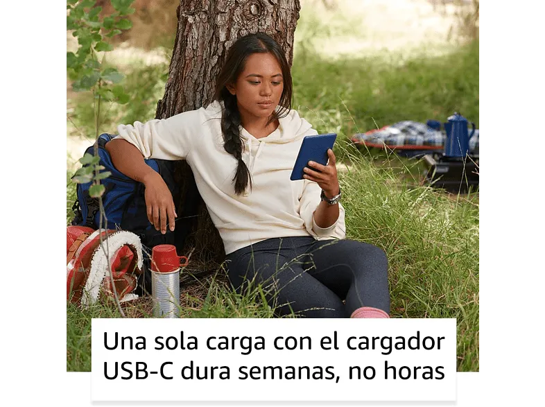 eReader - Amazon Kindle, Para eBook, 6", Doble de almacenamiento, 16 GB, 300 ppp, E-Ink, Azul vaquero