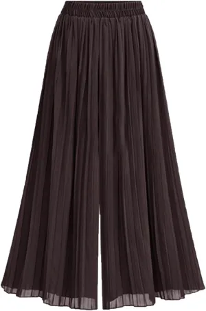 Flowy Chiffon Palazzo Dress Crop Pants for Women Dressy Casual Summer Wide Leg Pantalones De Vestir para Mujer Flowy Chiffon Palazzo Dress Crop Pants for Women Dressy Casual Summer Wide Leg Pantalones De Vestir para Mujer