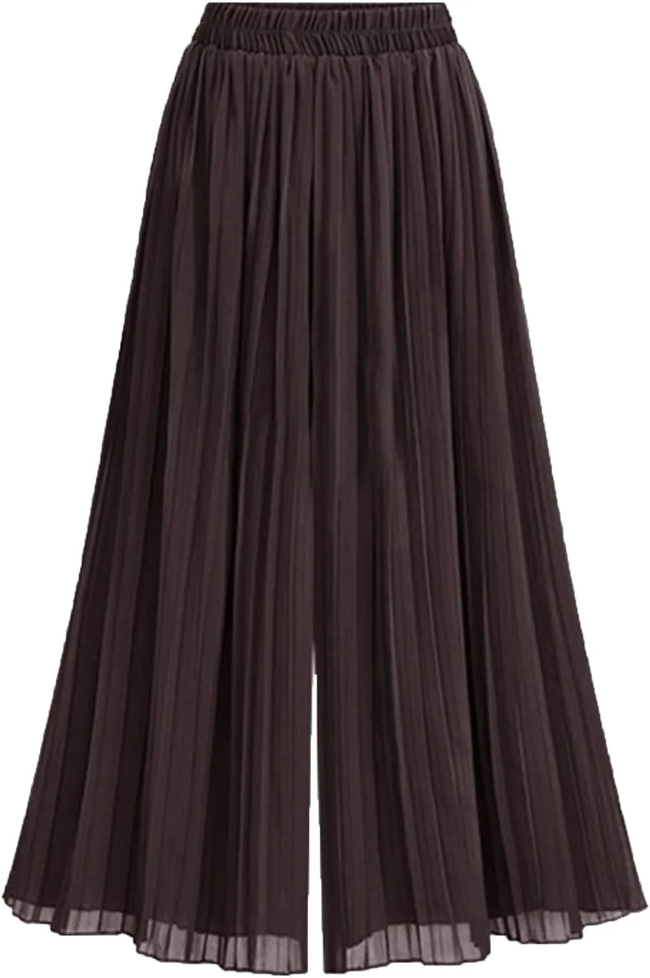 Flowy Chiffon Palazzo Dress Crop Pants for Women Dressy Casual Summer Wide Leg Pantalones De Vestir para Mujer