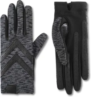 isotoner womens Spandex Shortie Touchscreen Gloves - Waterproof Winter Gloves