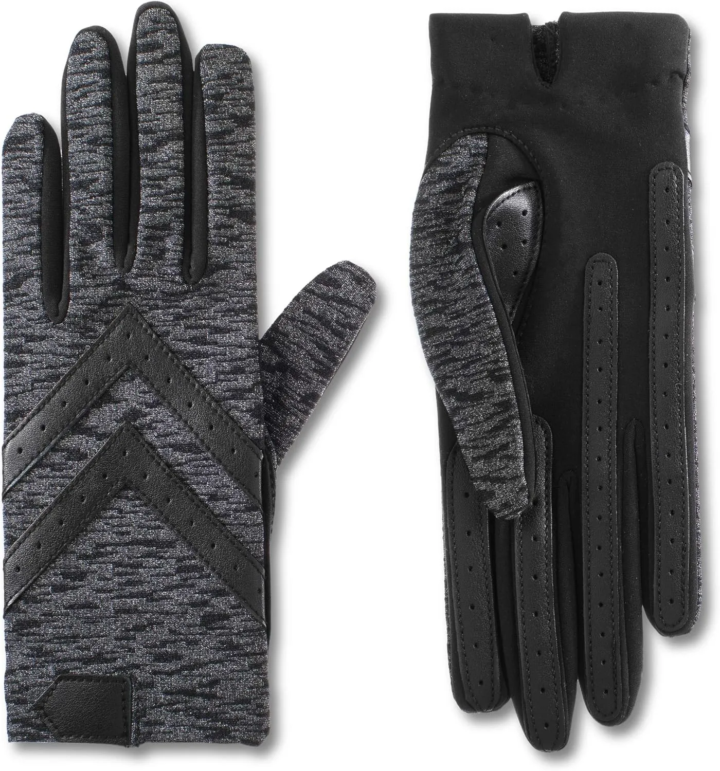 isotoner womens Spandex Shortie Touchscreen Gloves - Waterproof Winter Gloves