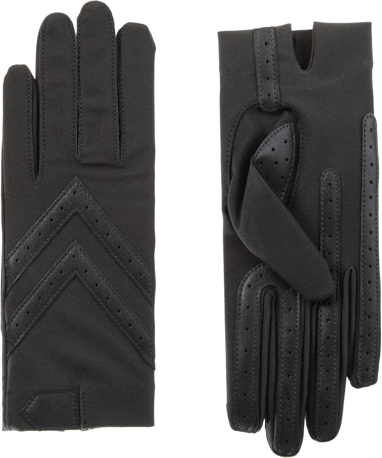 isotoner womens Spandex Shortie Touchscreen Gloves - Waterproof Winter Gloves
