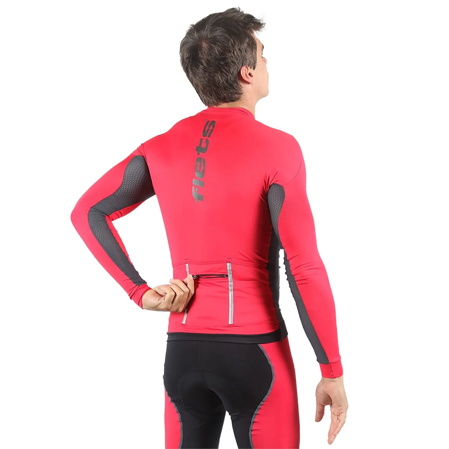 Jersey Manga Longa Masculina | Vermelha c/ Estanho