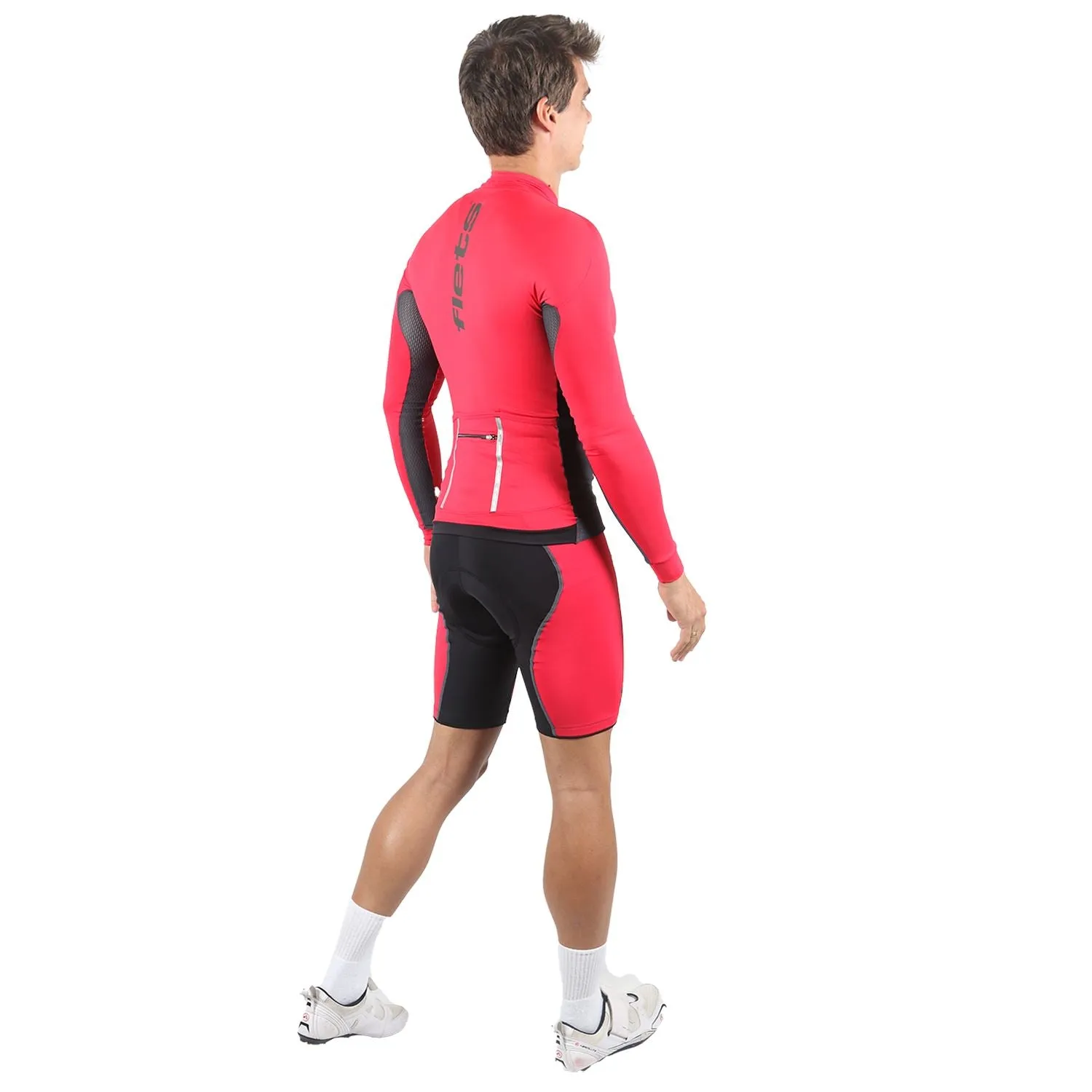 Jersey Manga Longa Masculina | Vermelha c/ Estanho