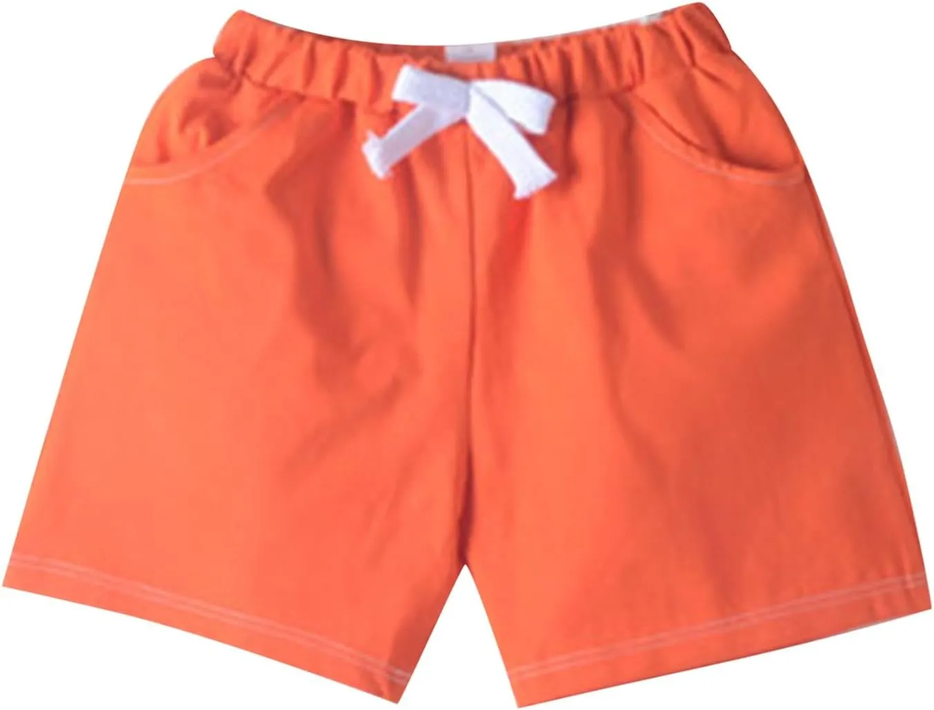 Kids Casual Cotton Shorts Preppy Shorts Boys Girls Relaxed Fit School Uniform Elastic Waist Solid Color Summer Clothes