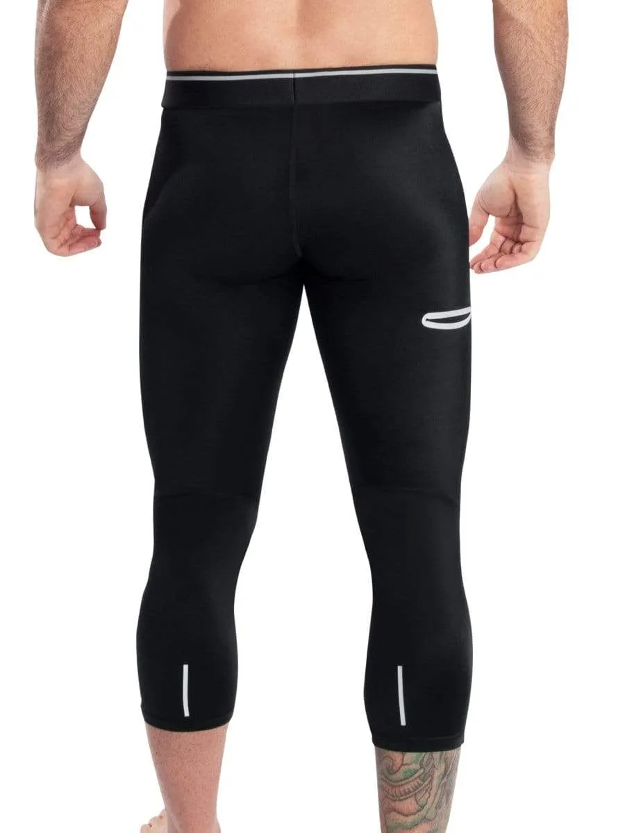Licra Capri de Hombre Negro