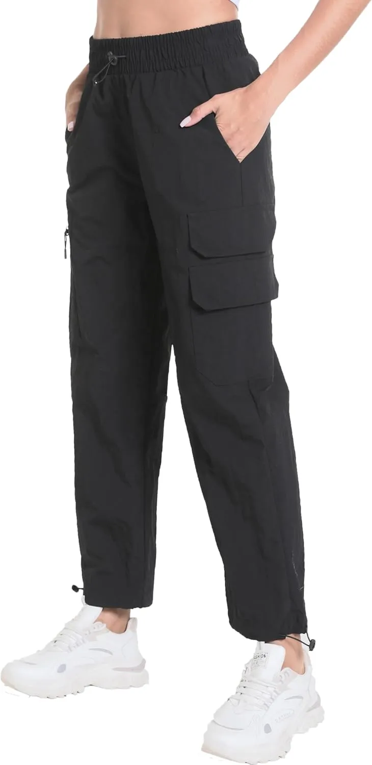 Lightweight Women Cargo Pants with Pockets Quick Dry Workout Athletic Travel Lounge Pantalones Outdoor Camping Hiking Pants