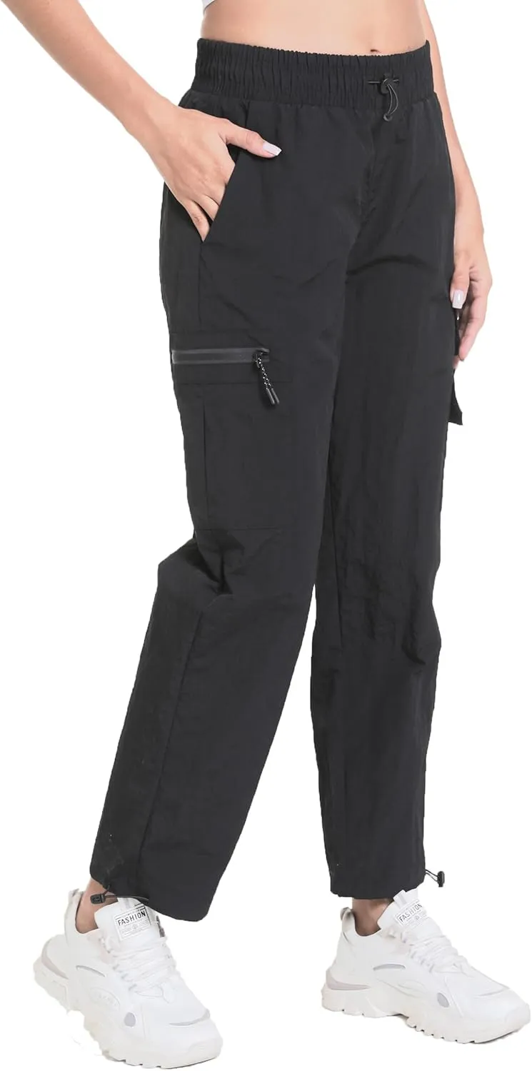 Lightweight Women Cargo Pants with Pockets Quick Dry Workout Athletic Travel Lounge Pantalones Outdoor Camping Hiking Pants