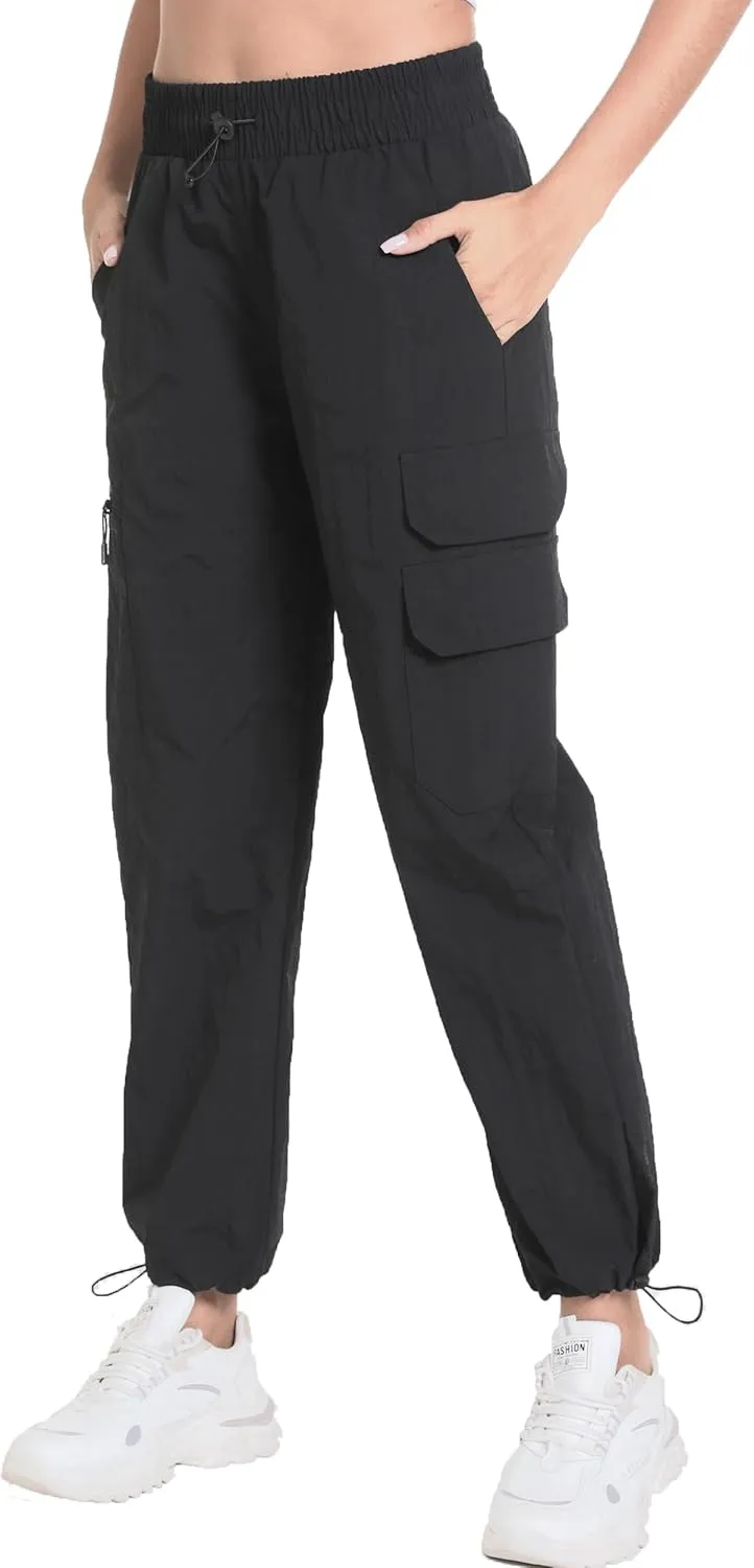 Lightweight Women Cargo Pants with Pockets Quick Dry Workout Athletic Travel Lounge Pantalones Outdoor Camping Hiking Pants