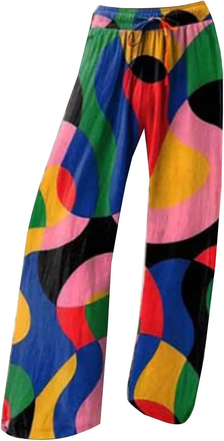 Linen Cargo Pants Women Summer Linen Pants Pants with Elastic High Waist Paper Bag Drawstring Pant Linen Pants Set Women