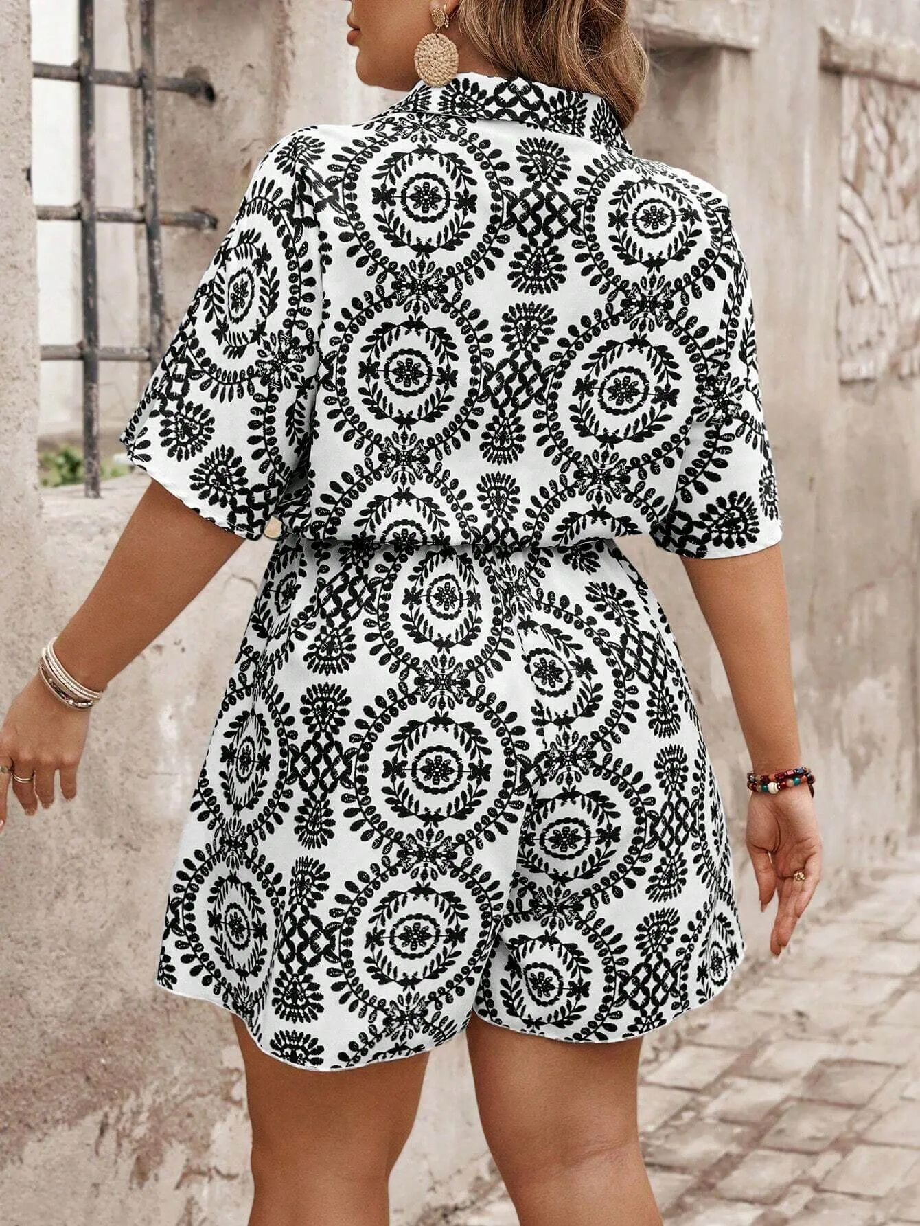 Macaquinho casual de Verão Plus Size - Camille