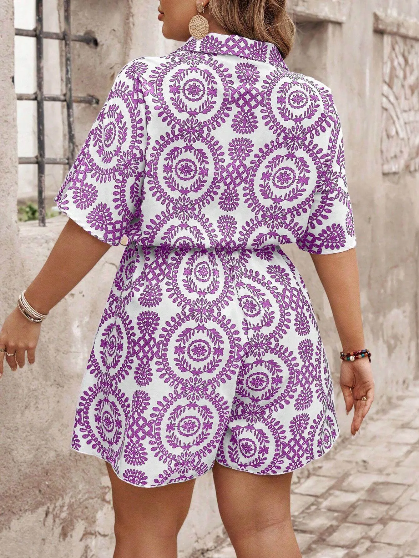 Macaquinho casual de Verão Plus Size - Camille