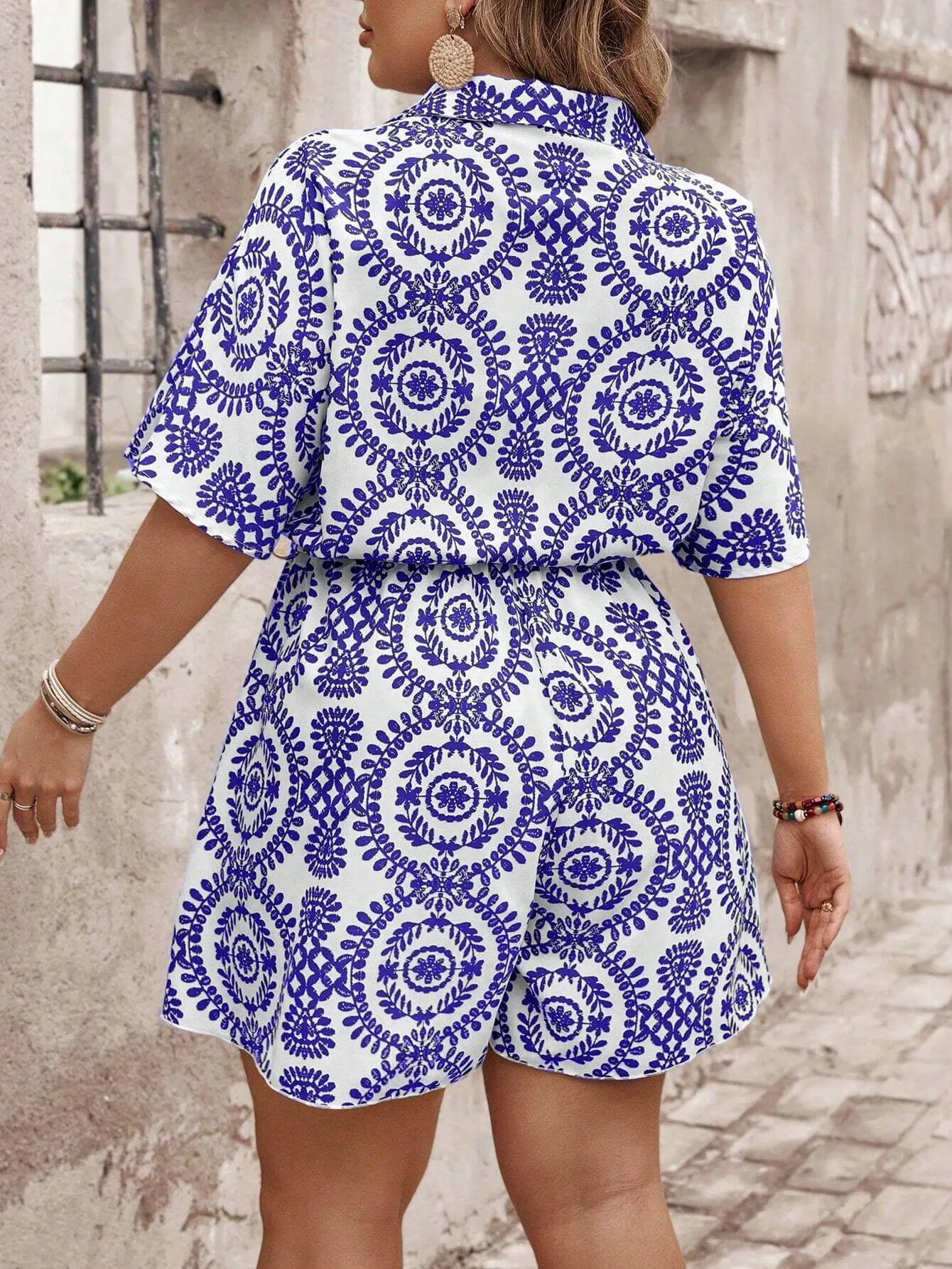 Macaquinho casual de Verão Plus Size - Camille