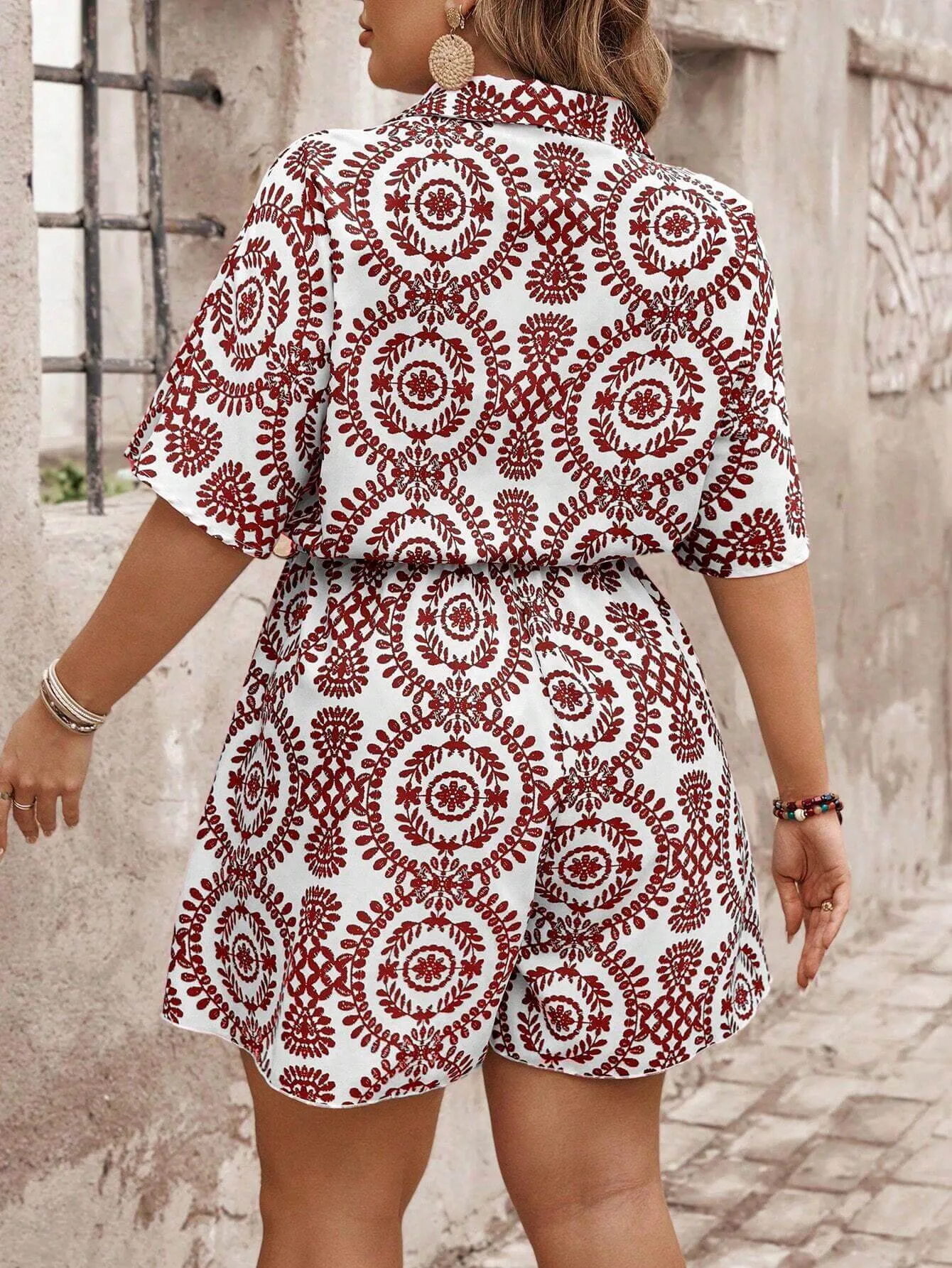 Macaquinho casual de Verão Plus Size - Camille