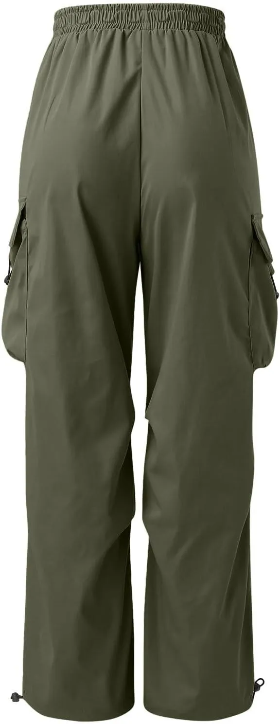 Mens Baggy Cargo Pants Trendy Casual Parachute Pants Loose Fit Harem Joggers for Streetwear Y2k Clothes with Pockets