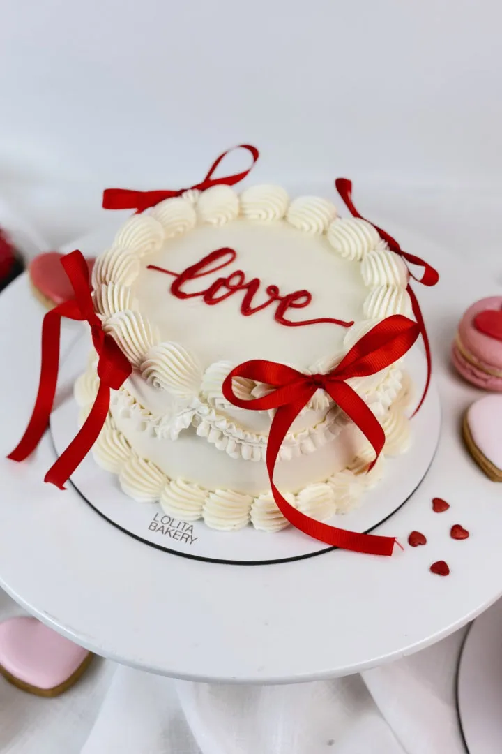 Mini Cake Coquette Lazos Rojos