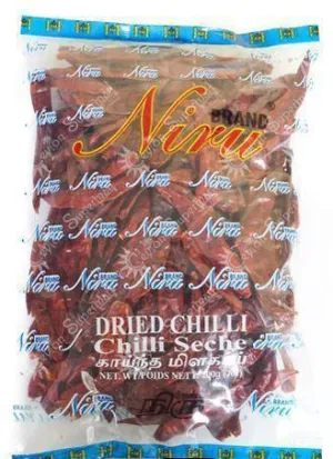 Niru Whole Dried Red Chillies, 100g
