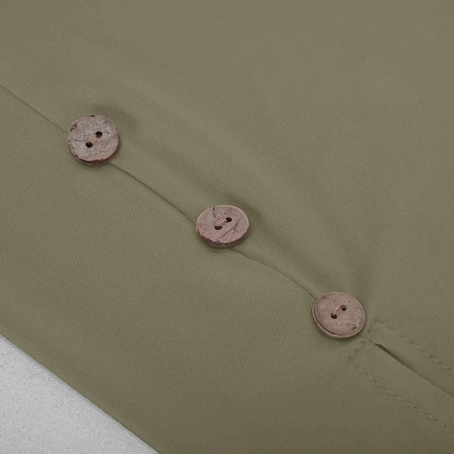 Oplxuo Capri Pants for Women Casual Summer Dressy Pull On Stretch High Waisted Buttons Slit Bottom Crop Work Leggings