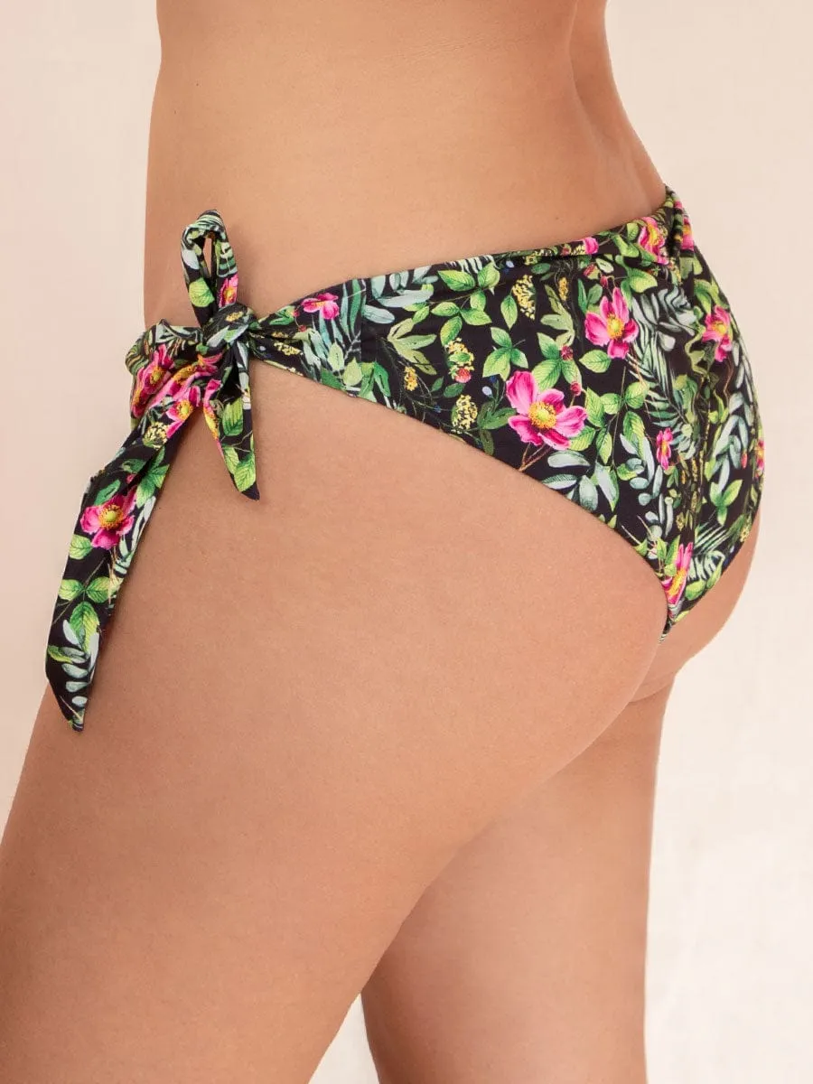 Panty de Baño Ajustable Estampado Negro