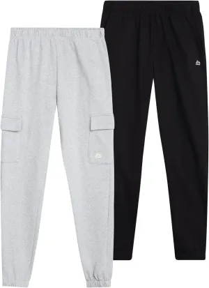 RBX Boys Sweatpants - 2 Pack Performance Fleece Basic Joggers, Athletic Track Pants for Boys with Elastic Waistband (8-16)