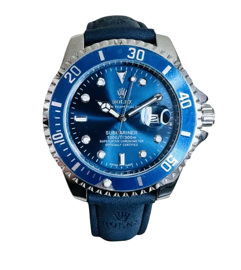 Relógio Rolex Submariner Pulseira de Couro
