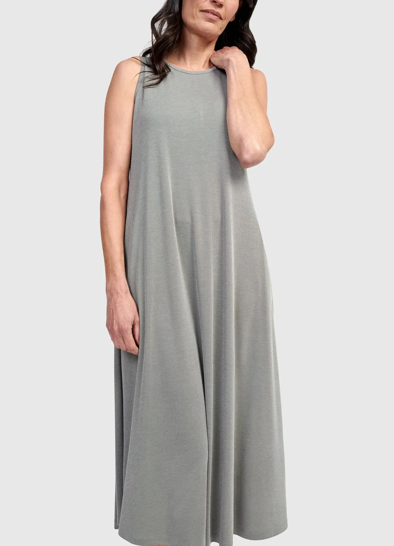 Robe longue grise