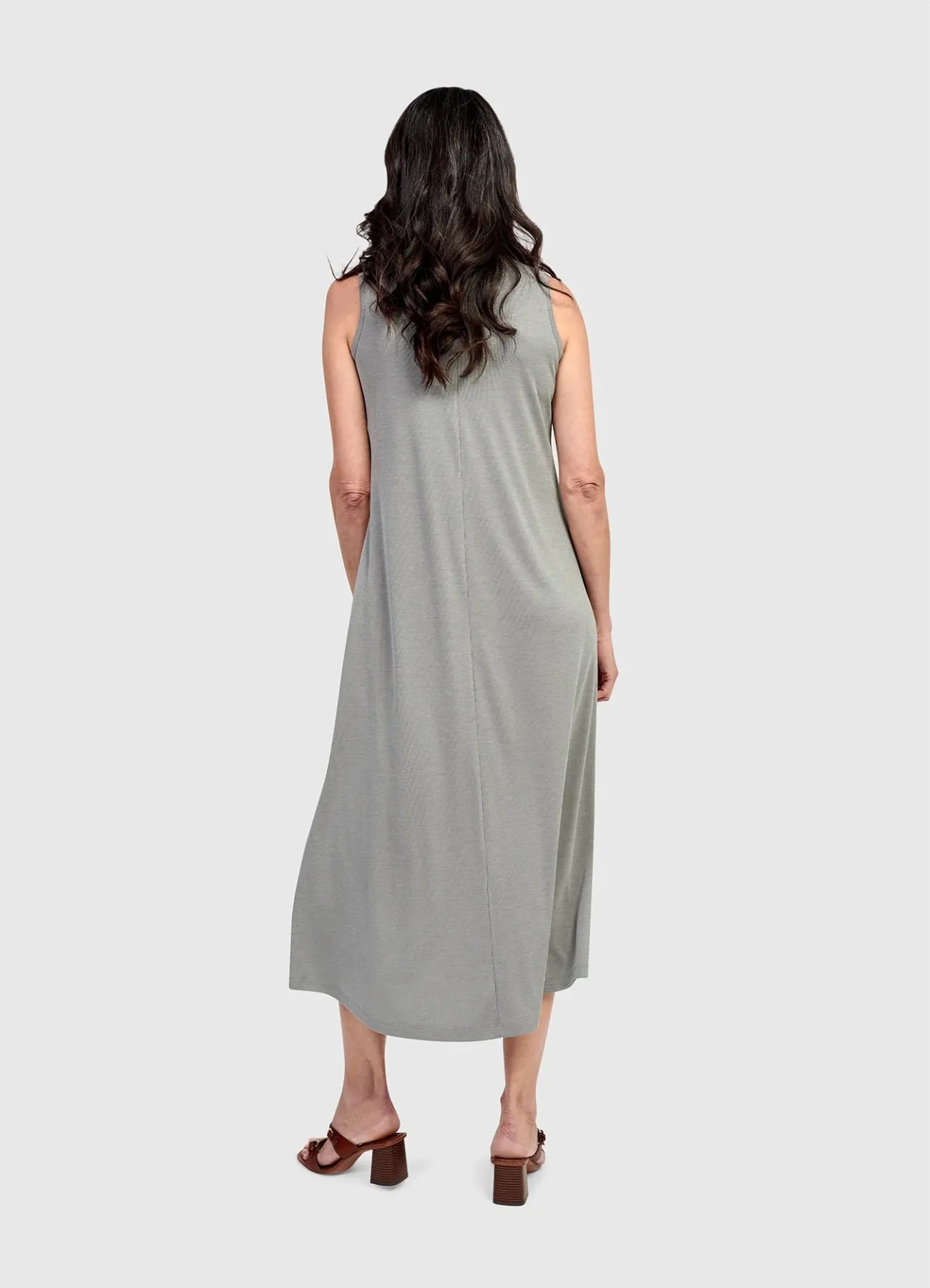 Robe longue grise