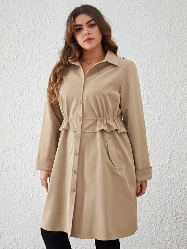 Sobretudo Com Botão Plus Size - Kate