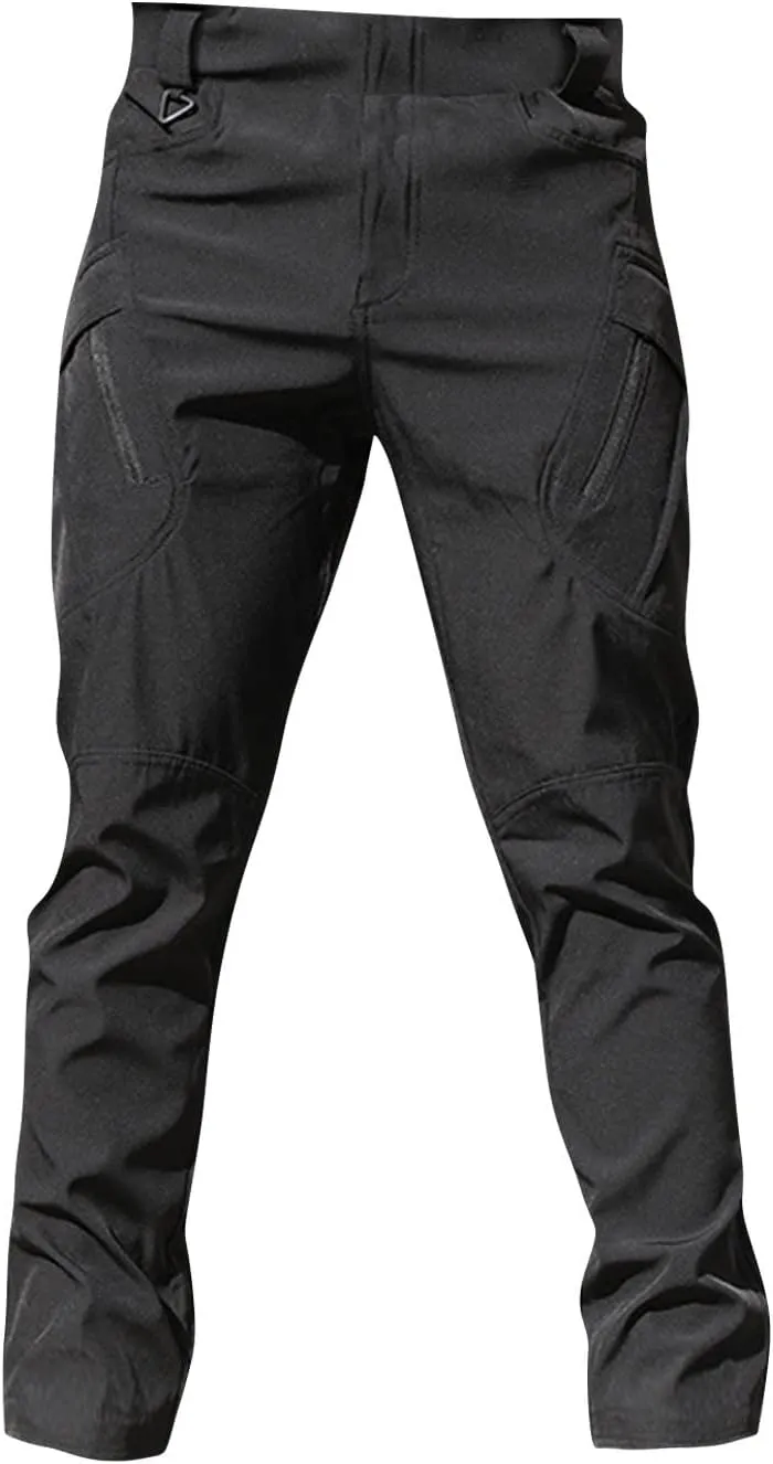 Tactical Pants for Men Stretch Ripstop Waterproof Zipper Cargo Hiking Pants Lightweight Work Pant Fishing with Pockets
