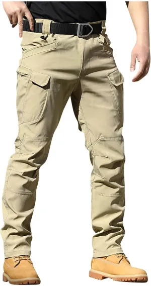 Tactical Pants for Men Stretch Ripstop Waterproof Zipper Cargo Hiking Pants Lightweight Work Pant Travel with Pockets