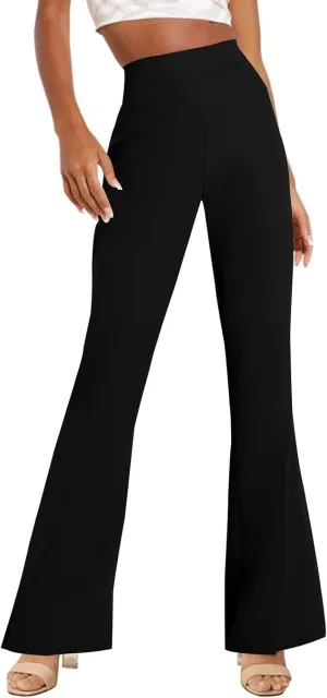 TOPSRANI Womens Stretchy Bootcut Dress Pants Flare Casual Palazzo High Waist Trousers Bell Bottom Business Office Work TOPSRANI Womens Stretchy Bootcut Dress Pants Flare Casual Palazzo High Waist Trousers Bell Bottom Business Office Work