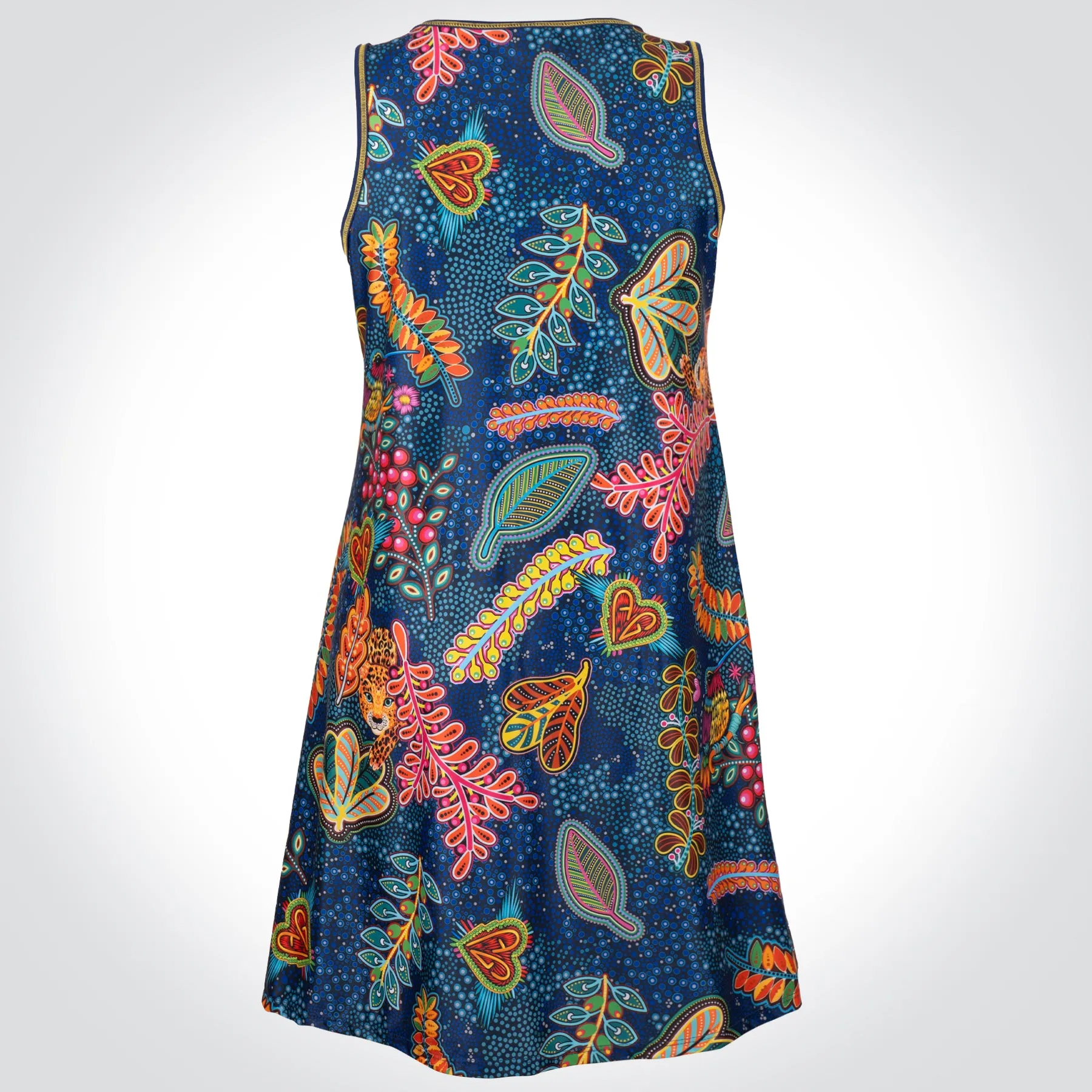 Vestido estampado full print sin mangas - Modelo POTOSINA